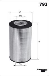 

Фильтр масляный MECAFILTER ELH4358