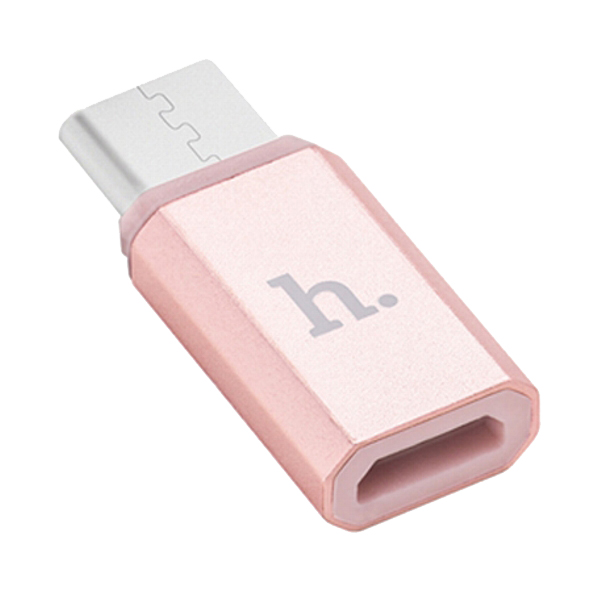 

Переходник Hoco Type-C TO MICRO, Золотистый, Ad A+M Rose Gold