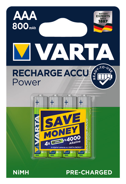 Аккумуляторная батарея Varta RECHARGE ACCU POWER 56703 4 шт