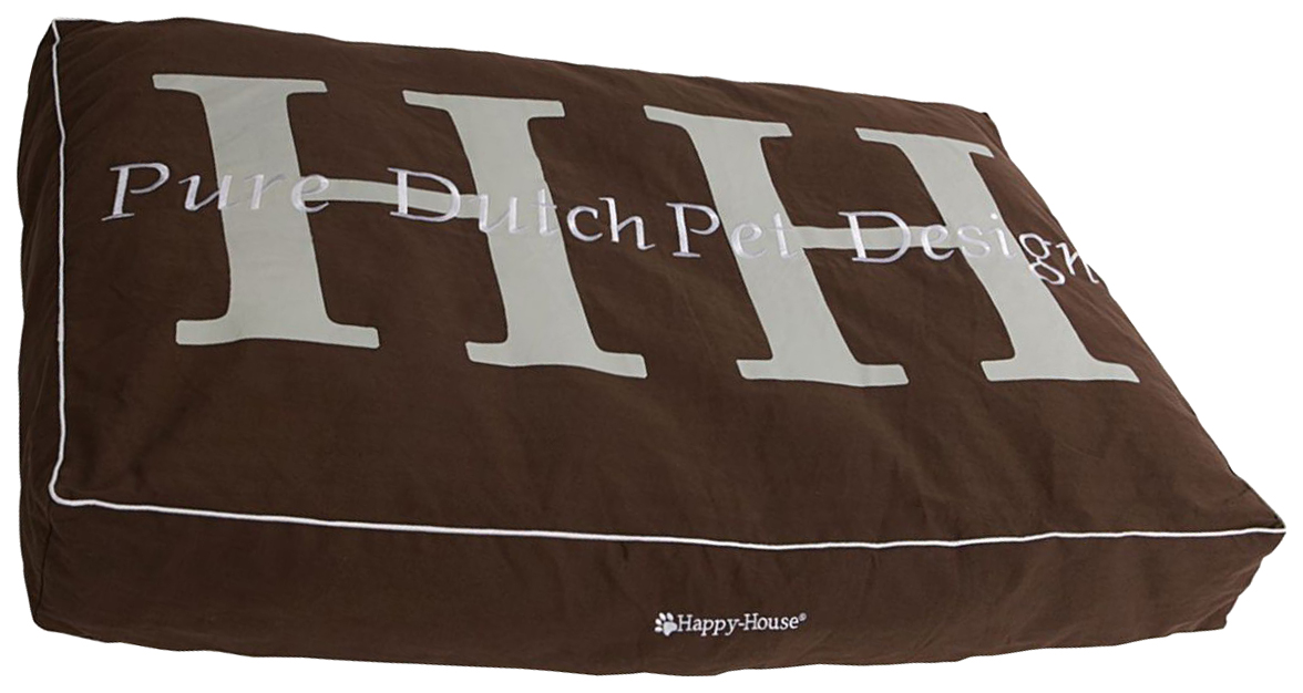 фото Лежак для животных happy house pure dutch pet design l подушка коричневая 125х80х15 см