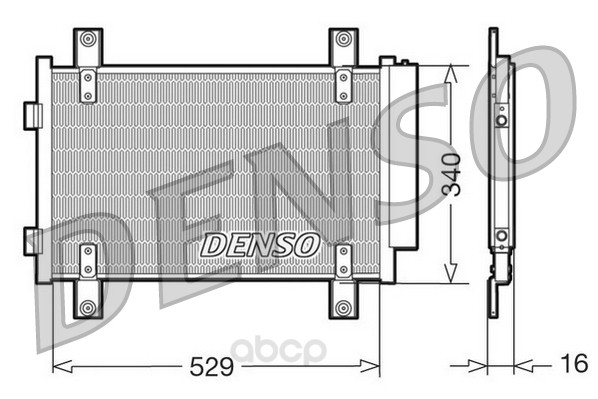 фото Радиатор кондиционера fiat dukato, citroen jumper, peugeot boxer all 04-06 denso dcn09049
