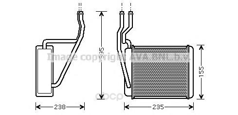 

Радиатор охлаждения двигателя Ava FD6329