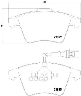 

Колодки тормозные дисковые передние vw touareg 02- Textar 2374901