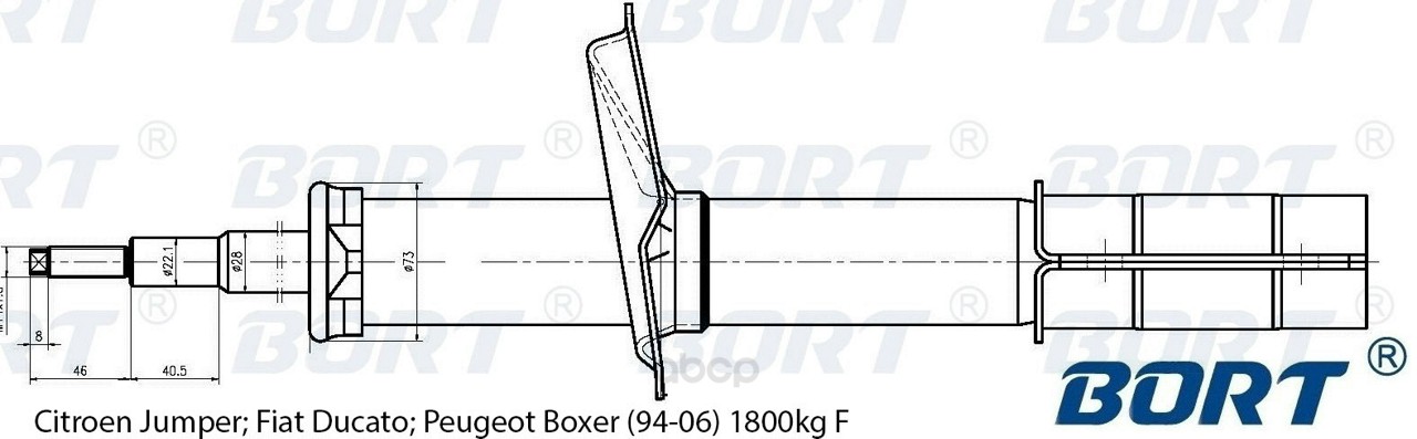 

Амортизатор подвески пер маслян BORT 22858003