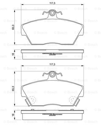 

Тормозные колодки Bosch дисковые 986424244