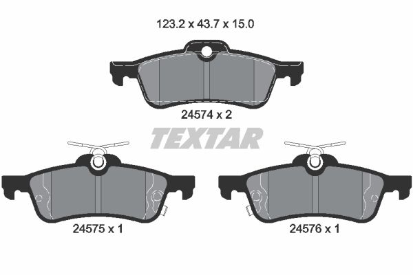 

Тормозные колодки Textar дисковые 2457401