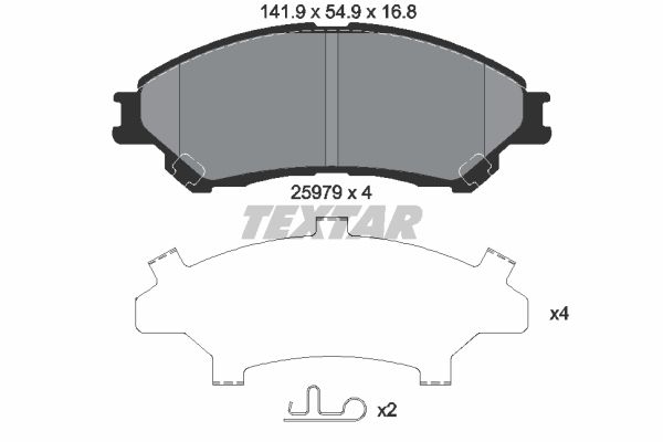 фото Комплект тормозных дисковых колодок textar 2597901