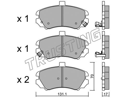 фото Комплект тормозных дисковых колодок trusting 901.0