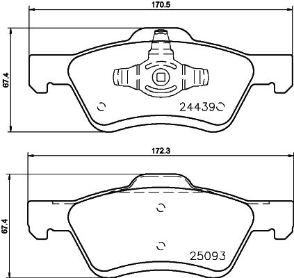 

Тормозные колодки MINTEX дисковые MDB2626
