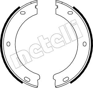 

Тормозные колодки METELLI стояночного тормоза 530325