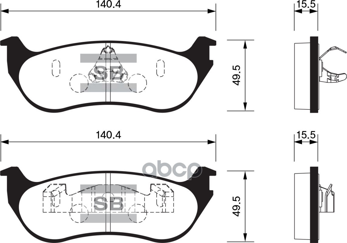 фото Комплект тормозных колодок sangsin brake sp1445