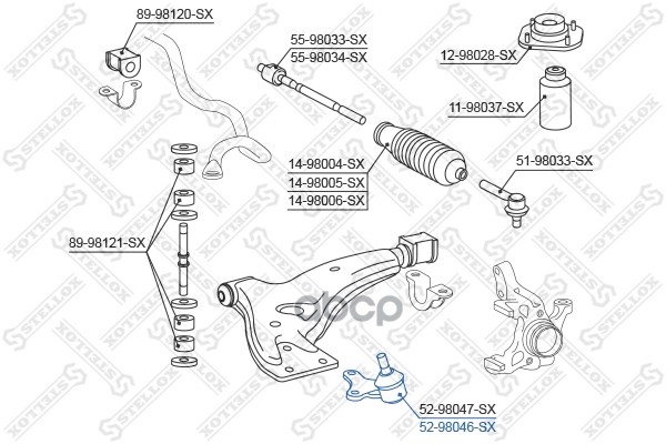 

Шаровая опора Stellox 5298046SX