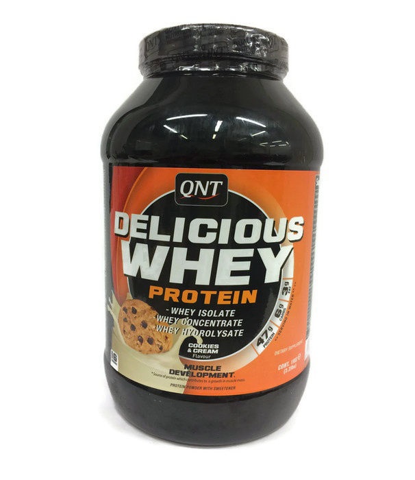 фото Протеин qnt delicious whey protein, 1000 г, cookie cream