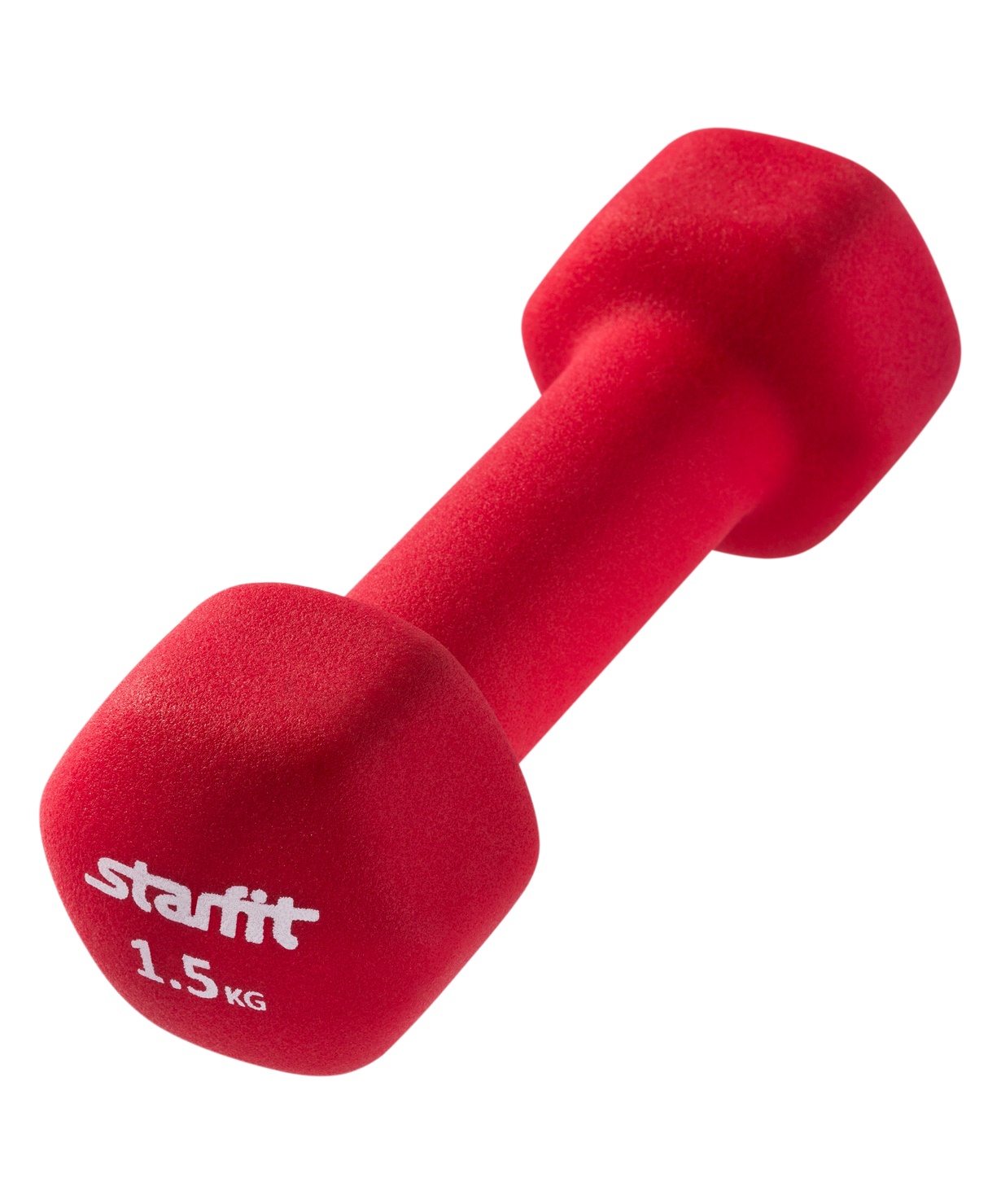 Неразборная гантель неопреновая StarFit DB-201 1 x 1,5 кг, красный