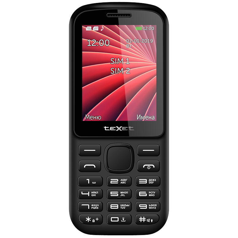 фото Мобильный телефон texet tm-218 black