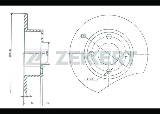 фото Тормозной диск zekkert bs-5076