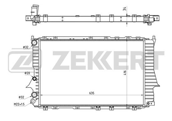 

Радиатор охлаждения двигателя ZEKKERT MK-1023