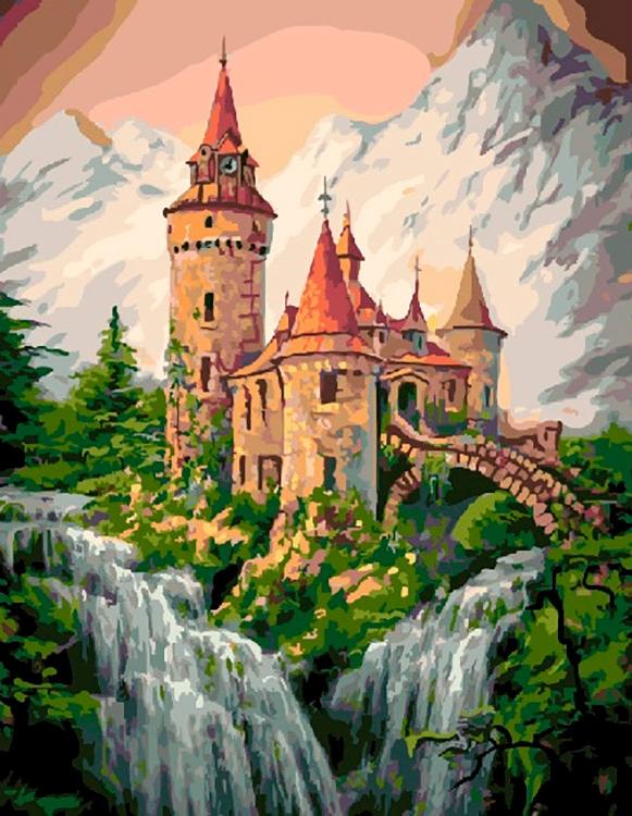 фото Картина по номерам paintboy сказочный замок, 40x50 см