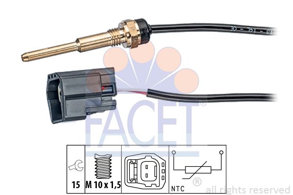 фото Датчик температуры охлаждающей жидкости facet 7.3289