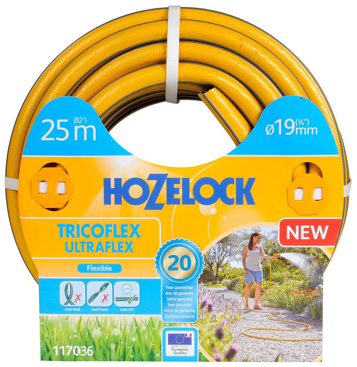 фото Шланг поливочный hozelock 117036 tricoflex ultraflex 3/4, 25м