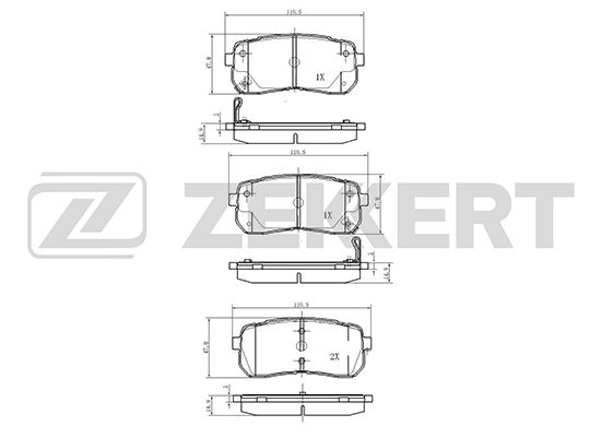 Тормозные колодки ZEKKERT дисковые BS-1811