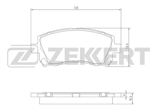 фото Комплект тормозных колодок, дисковый тормоз zekkert bs-2580