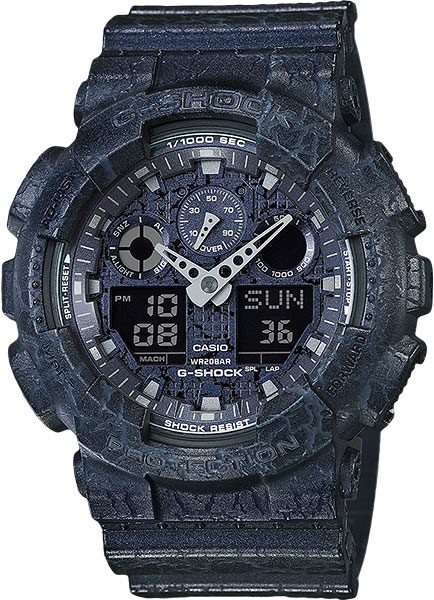 фото Японские наручные часы casio g-shock ga-100cg-2a с хронографом