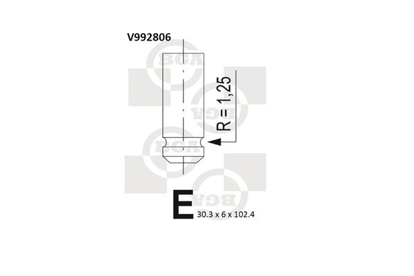 

Впускной клапан BGA V992806