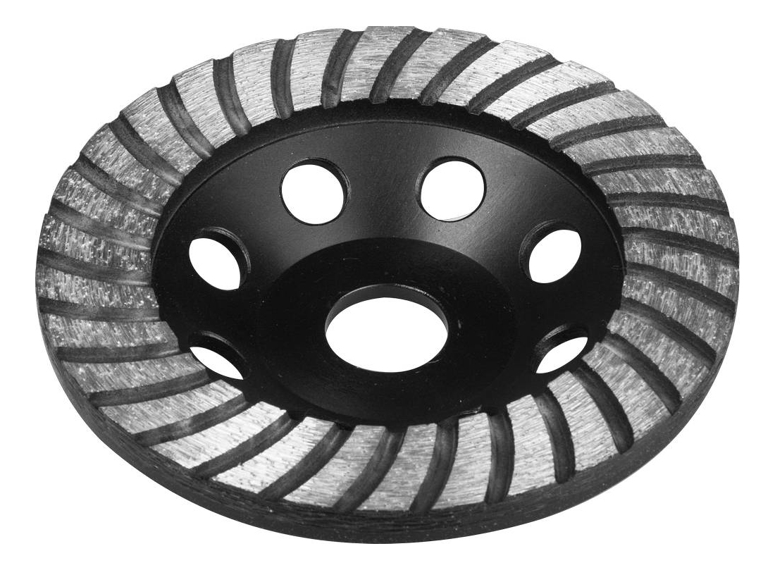 

Чашка алмазная шлифовальная по бетону Зубр 33371-125, Чашка Зубр алмазная сегментированная, высота 22,2мм, 125мм