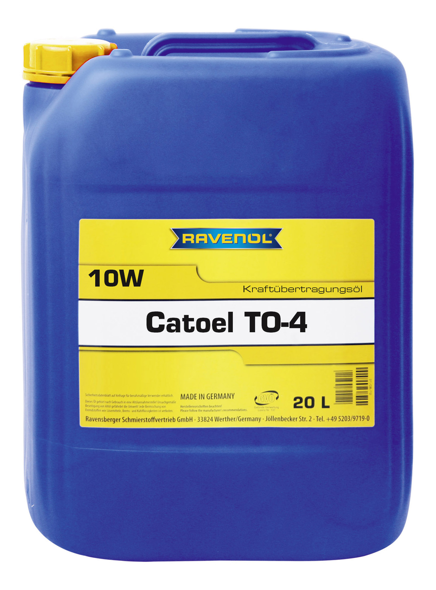 фото Трансмиссионное масло ravenol catoel to-4 10w 20л 1310610-020-01-999