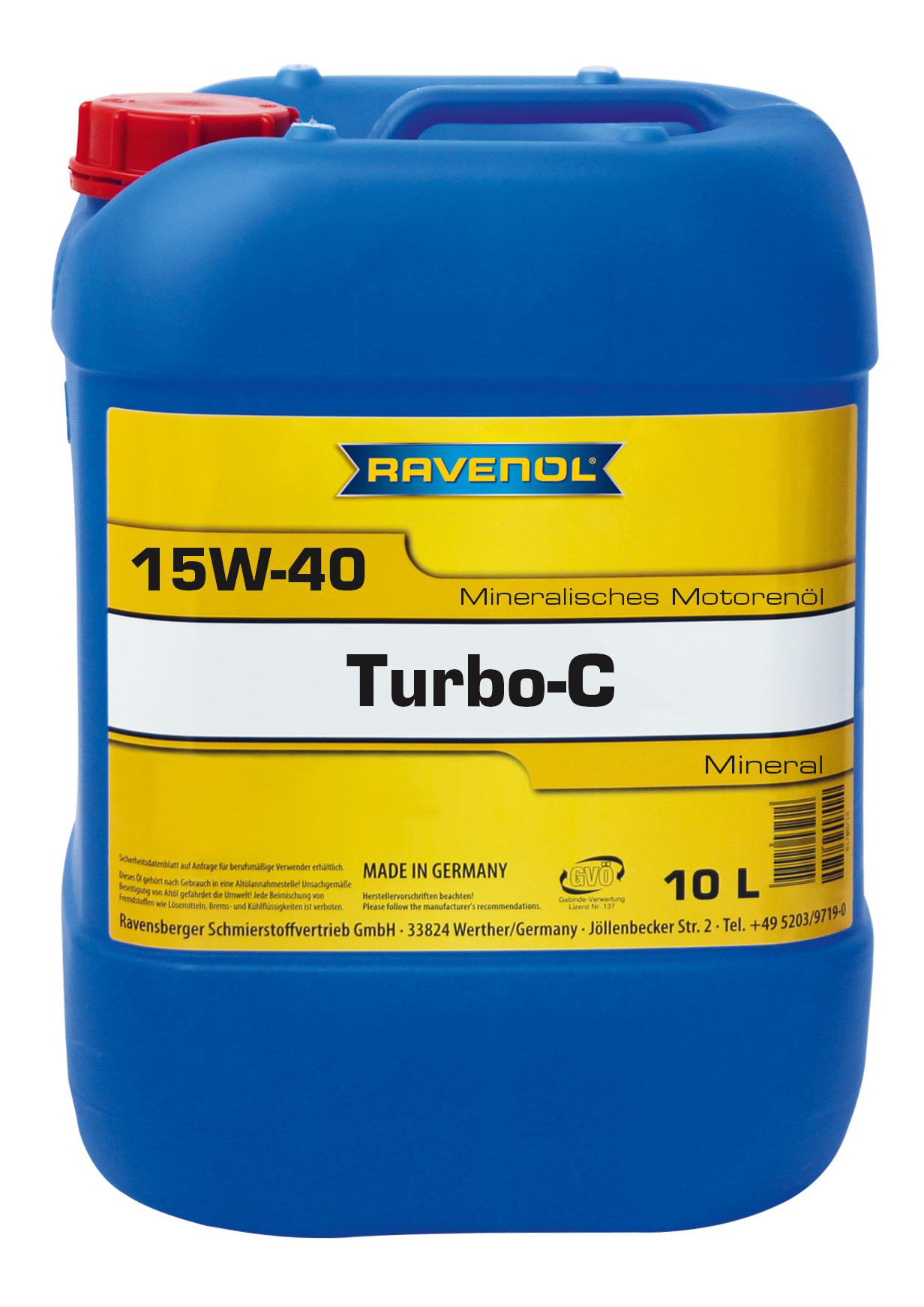 

Моторное масло Ravenol Turbo-C HD-C 15W40 10л, Turbo-C HD-C