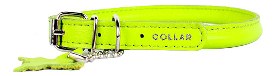 фото Ошейник collar glamour круглый для длинношерстных собак, 13мм, 45-53см, зелёный