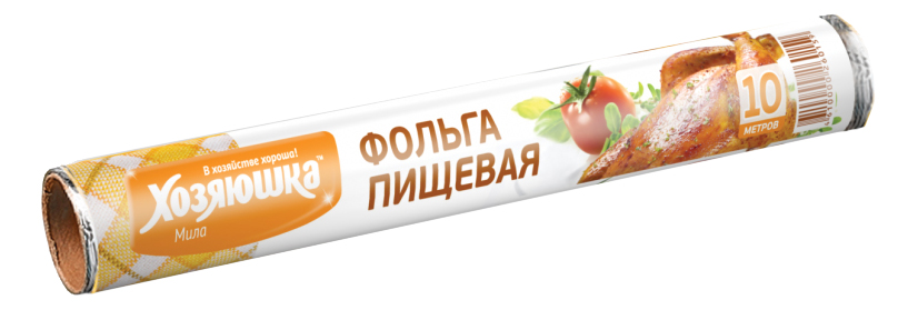 

Фольга Хозяюшка Мила 09004-60, Оранжевый;белый, фольга пищевая 10 м