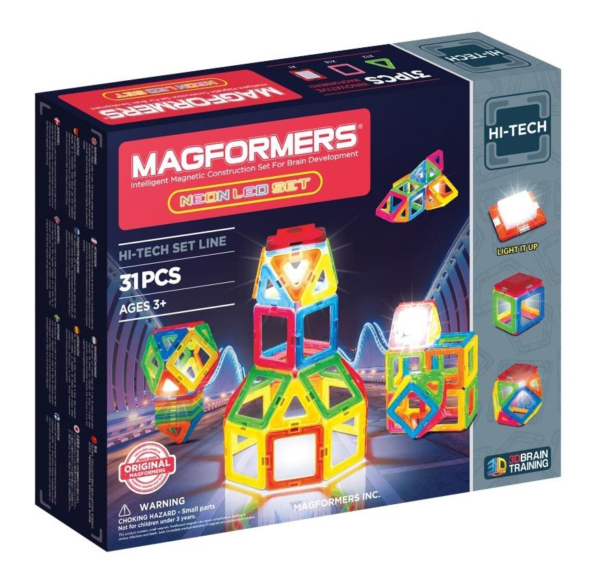 фото Конструктор магнитный magformers neon led