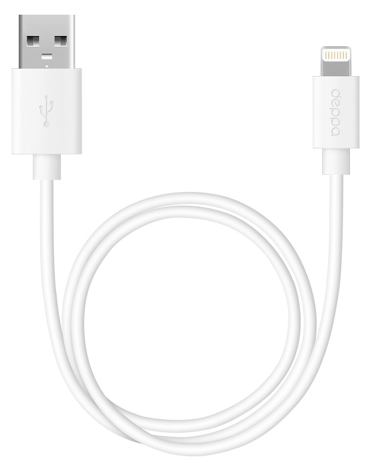 фото Кабель deppa 72223 usb-8-pin для apple, 2м, белый