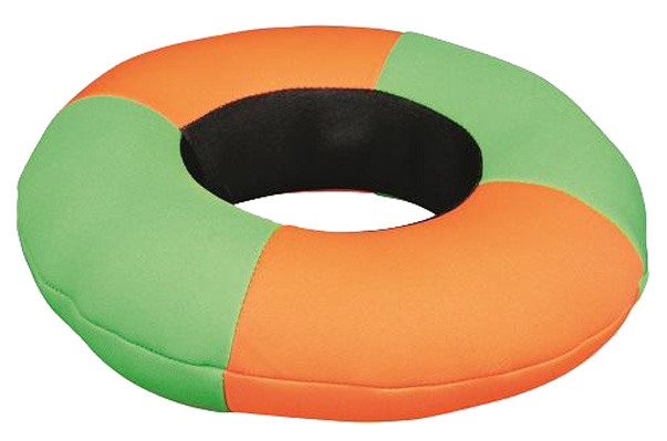 фото Апорт для собак trixie плавающее кольцо, зеленый, оранжевый, 20 см
