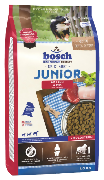

Сухой корм для щенков Bosch Junior, ягненок и рис, 1кг, Junior