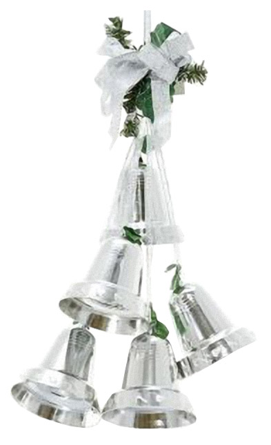 

Елочная игрушка Snowhouse Гирлянда из колокольчиков с бантом BL5-DL45S 45 см 1 шт., Гирлянда из колокольчиков с бантом