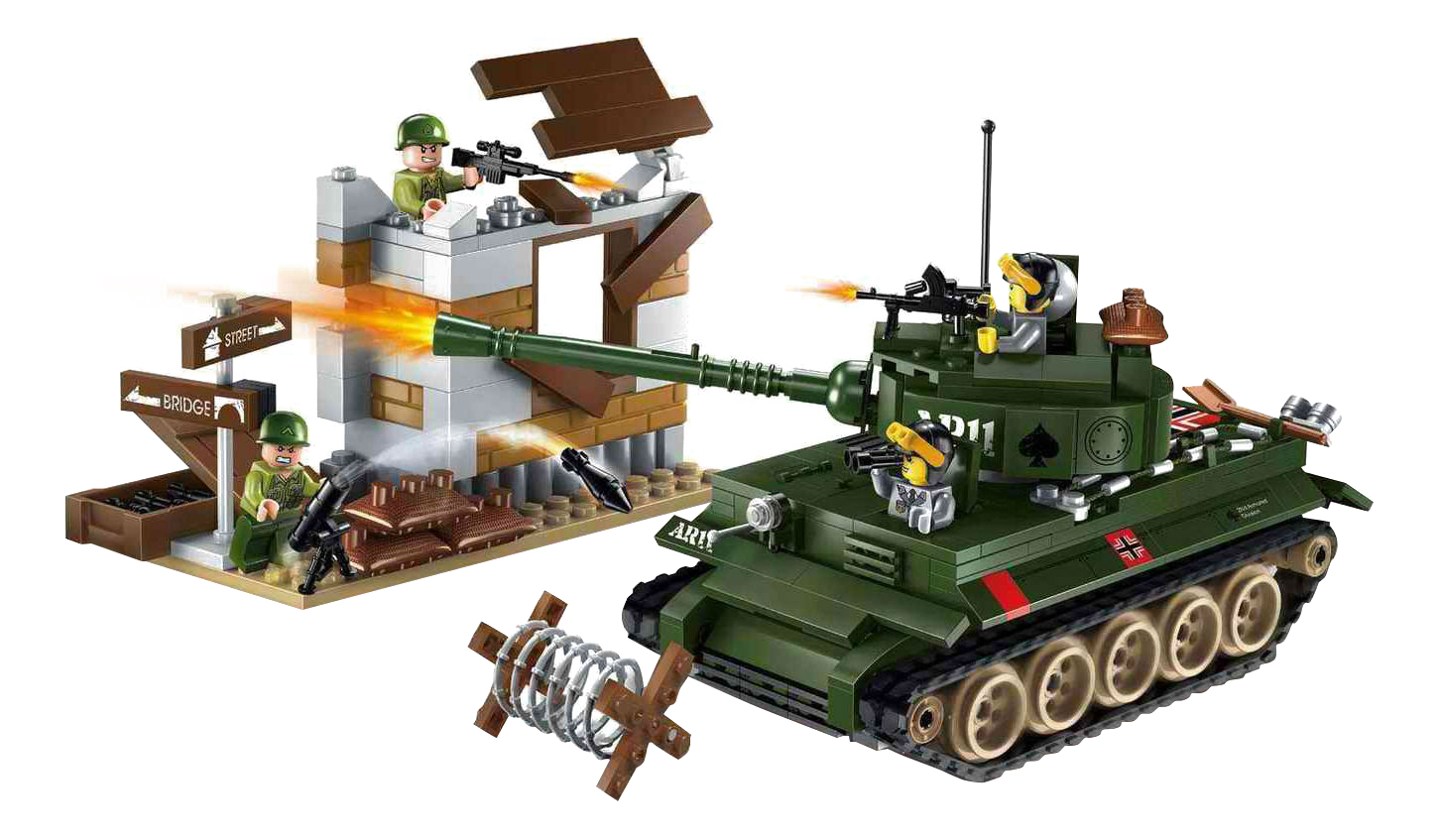 

Конструктор Танк Brick Combat Zones 1711, Зеленый;коричневый;белый;черный, Танк
