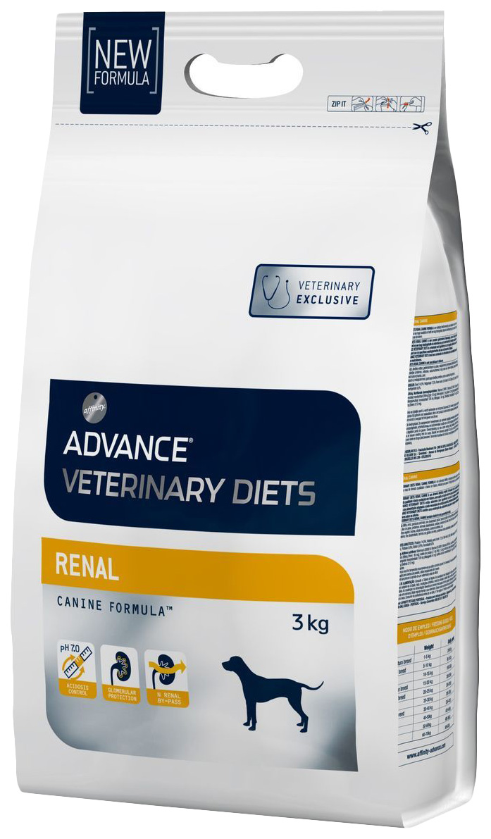 фото Сухой корм для собак advance vetirenary diets renal, мясо, 3кг