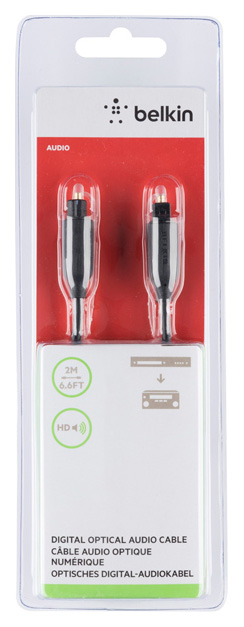 фото Кабель belkin toslink - toslink, 1м black (f3y093bt1m)