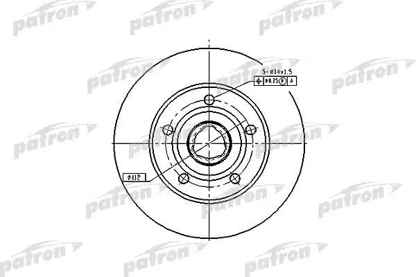 фото Тормозной диск patron pbd2771