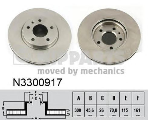 фото Тормозной диск nipparts n3300917