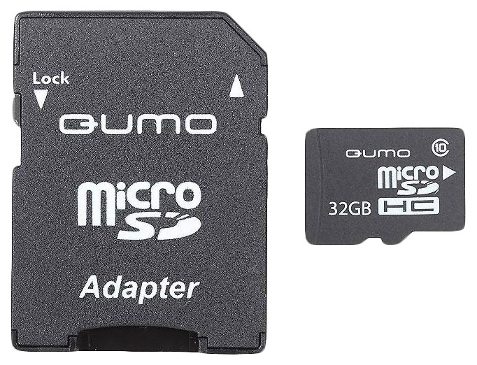 

Карта памяти QUMO Micro SDHC QM32GMICSDHC10U1 32GB, QM32GMICSDHC10U1