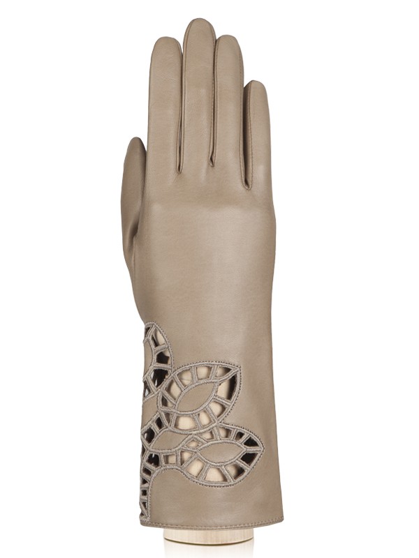 Перчатки женские Eleganzza F-IS0166 серо-коричневые, р. 6.5
