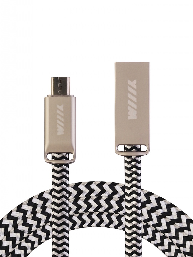 Кабель WIIIX CB955-2А-UMU-SK-12S microUSB 1,2м Silver