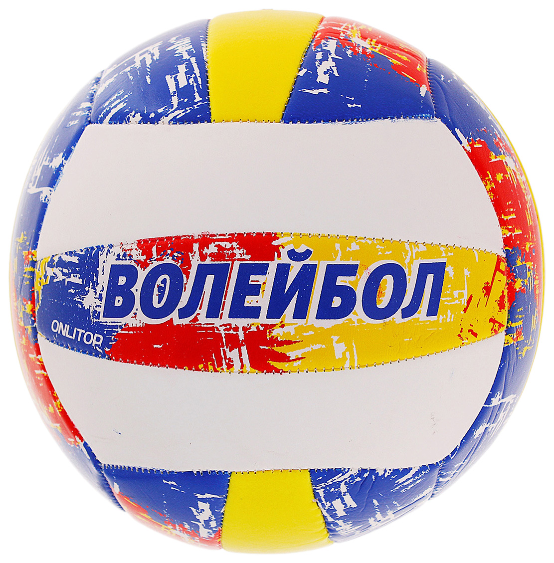 

Волейбольный мяч Onlitop Aсе №5 blue/white/yellow/red, Разноцветный, Aсе