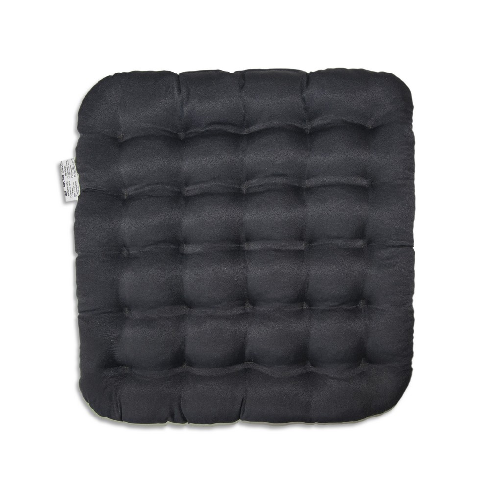 фото Подушка на стул на сидушку smart-textile уют 40х40 см, черный 1 шт