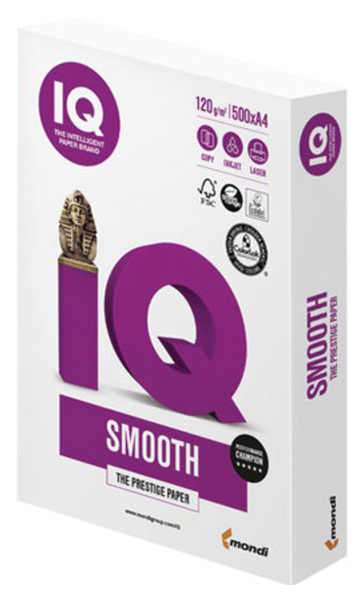 Бумага IQ Selection Smooth, А4, 120 г/м2, 500 л, А+, 169% (CIE)