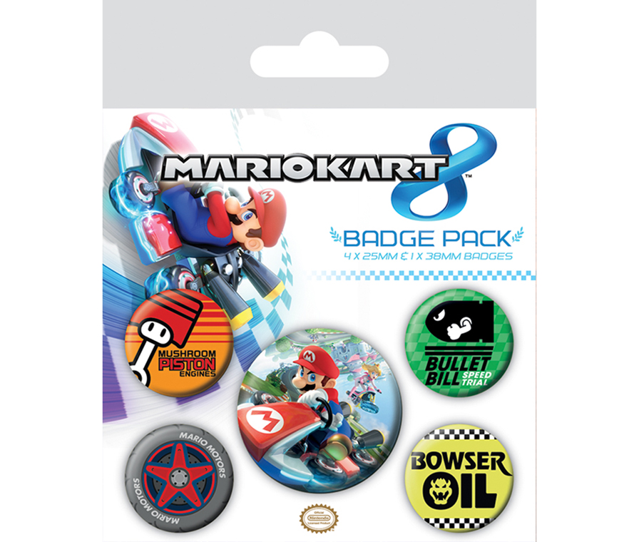 

Набор значков Pyramid Mario Kart 8 (5 шт) BP80487